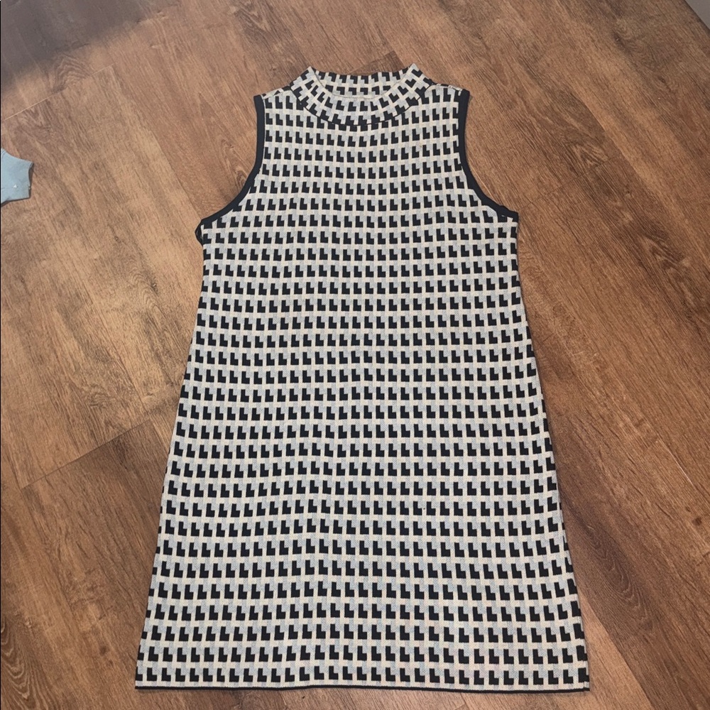 Ann Taylor Navy and White mock neck sweater Dress